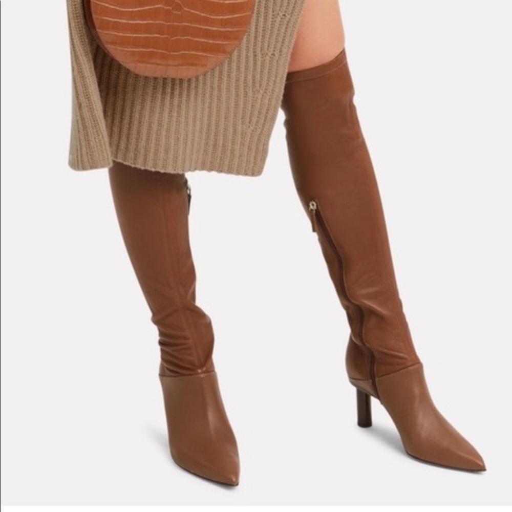 Tibi Caleb brown leather boots NWB 6